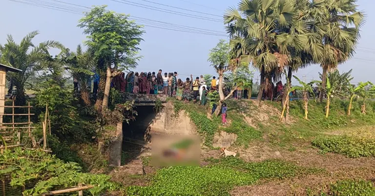 কালভার্টের নীচে পড়ে থাকা নারীর মরদেহ